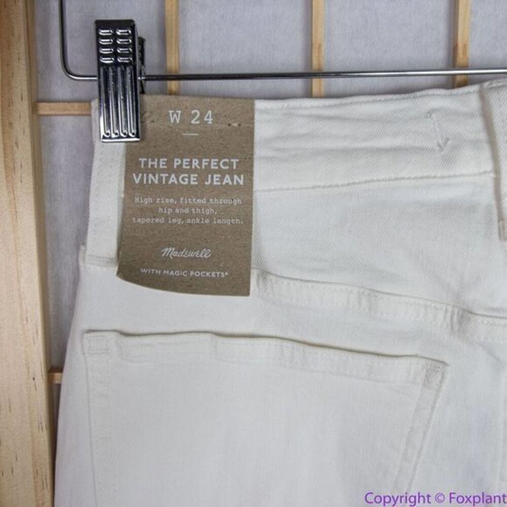 NEW Madewell The High-Rise Perfect Vintage Jean‎ in Tile White, 24 - Picture 11 of 16